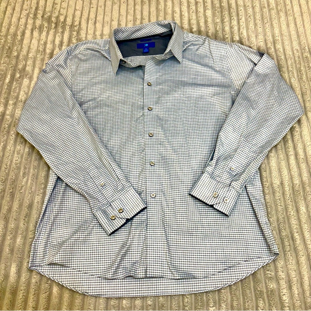 Egara Dress Shirt Mens XL Non‎ Iron Flip Cuff Men’s Warehouse